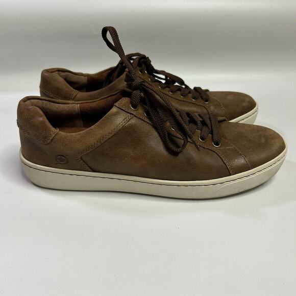 Born Sur Shoes Sneaker Men’s 8.5 Brown Luggage Leather Comfort Casual - Picture 4 of 10